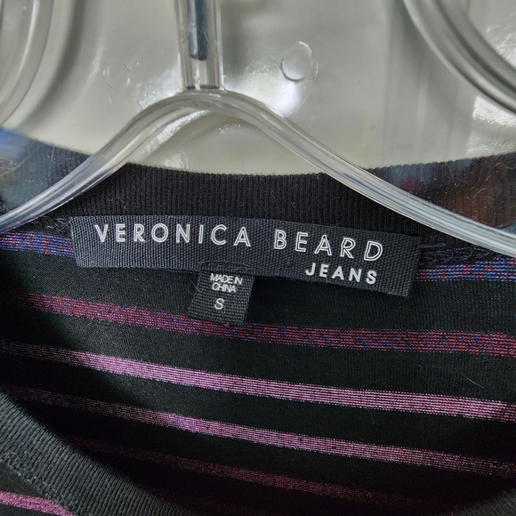 Veronica Beard Black and Pink Striped Dress - Picture 5 of 11